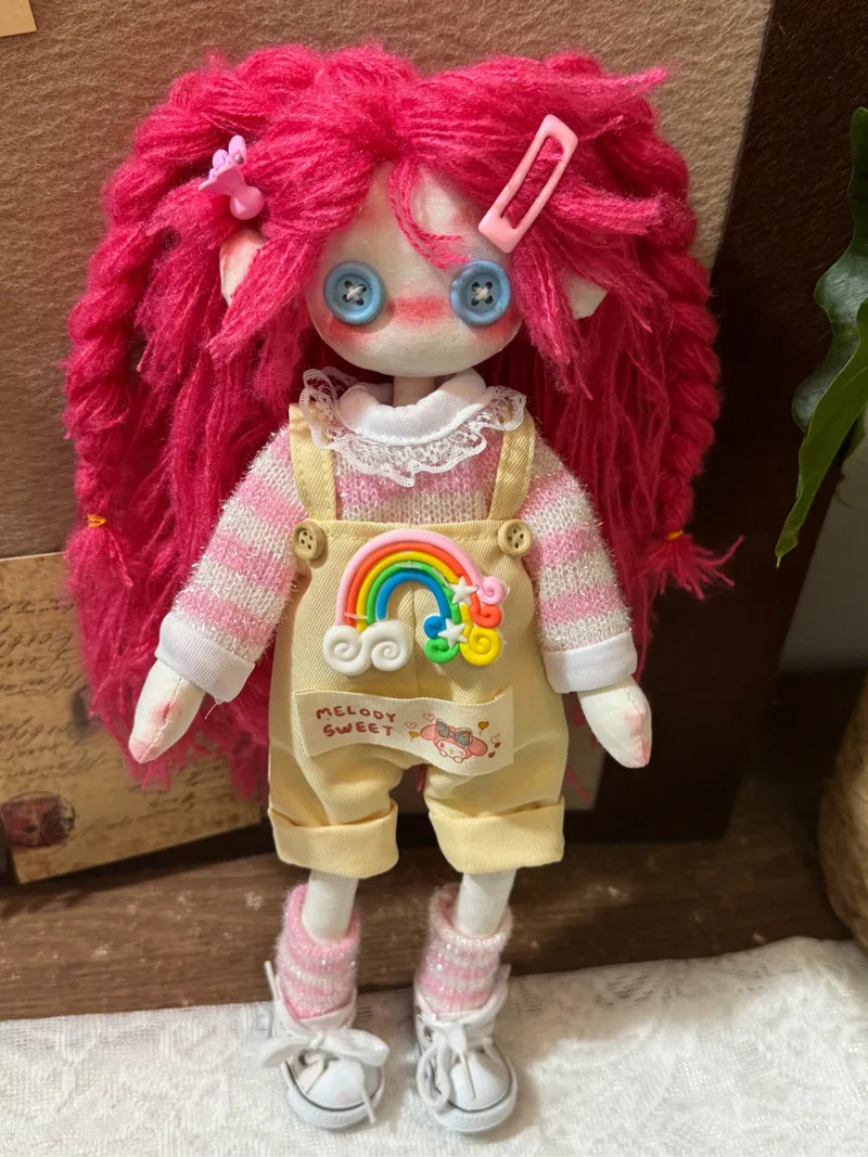 poupee-en-tissu-faite-a-la-main-adorable-fantome-maman-cheveux-rouges-33-cm-poupee-cousue-a-la-main-avec-vetements-chaussures-membres-cadeau-d'anniversaire