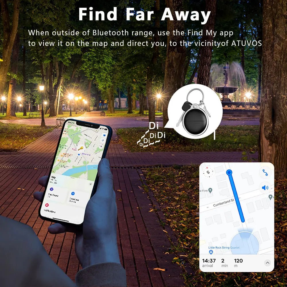 Smart Bluetooth Mini GPS Tracker With Spring Coil Works with Find My APP Anti Lose Reminder Device for Iphone Tag Locator