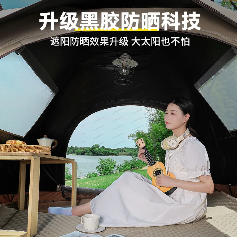 Automatic Pop Up Tent, Portable Waterproof Sunproof Mosquito-proof Outdoor Camping Tent for Park