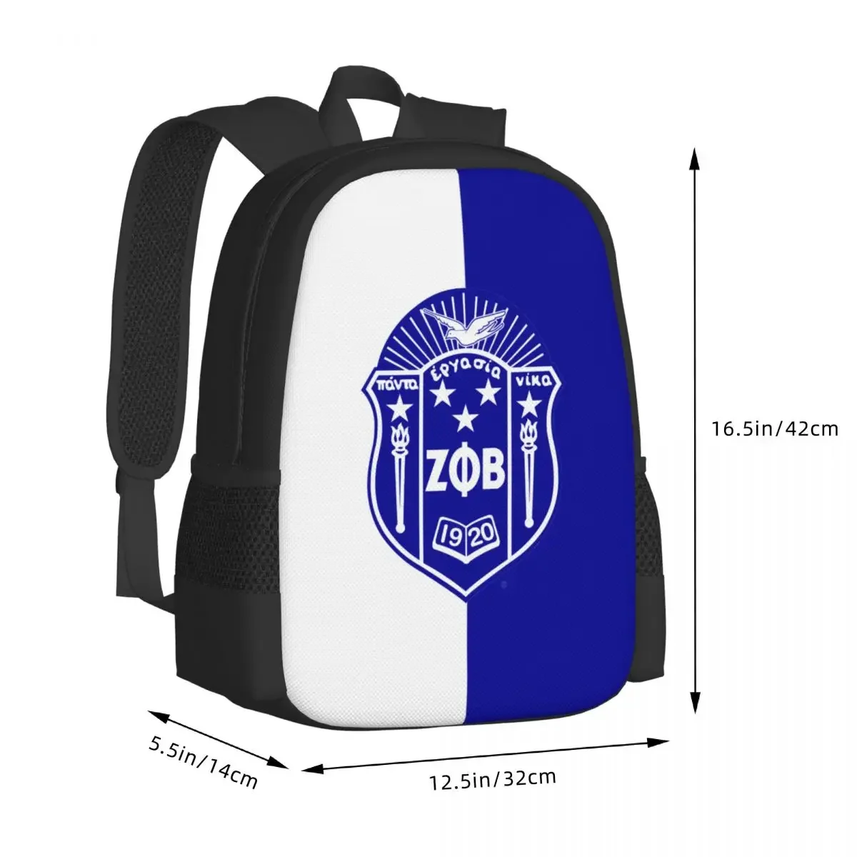 Zeta Phi Beta ZPB Sorority Travel Laptop Backpack, Business College School Computer Bag Gift for Men & Women