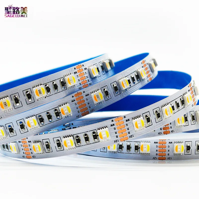 DC 12V 24V 5M LED Strip Lights RGB + CCT 60leds 90leds /m SMD 5050 Led Flexible Tape Led Strips Bar Light String Room Decoration