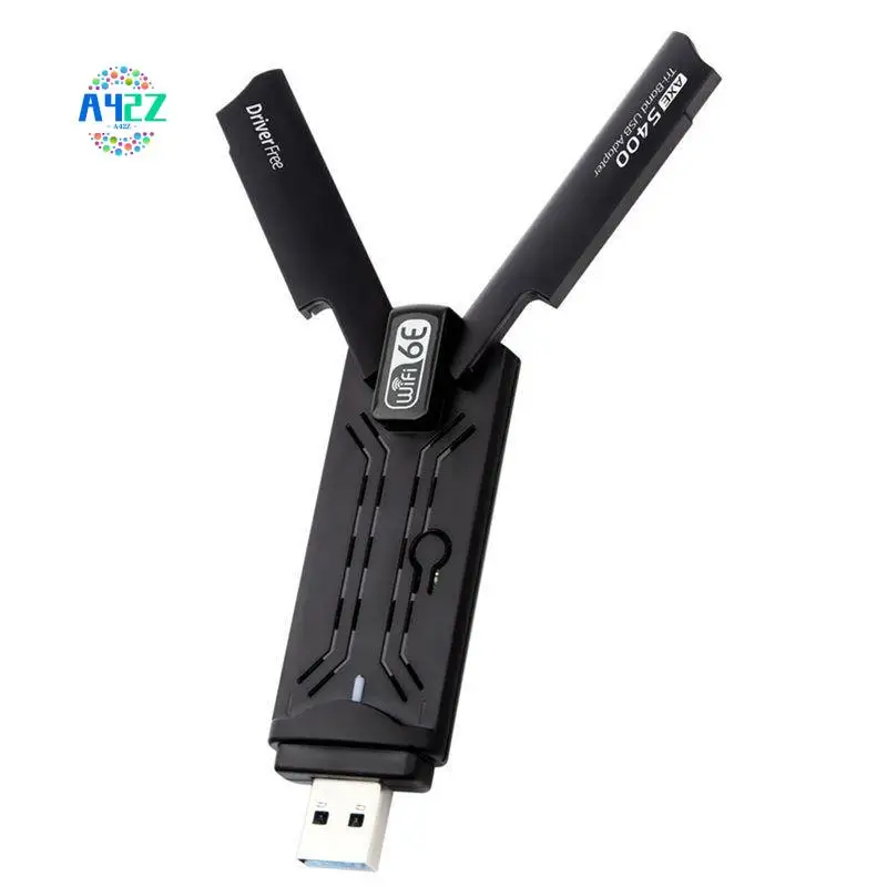 

A42Z-AX5400M Wifi 6E Adapter USB3.0 Ethernet Network Card Tri-Band 6G/5G/2.4G USB Dongle Receiver For PC Laptop