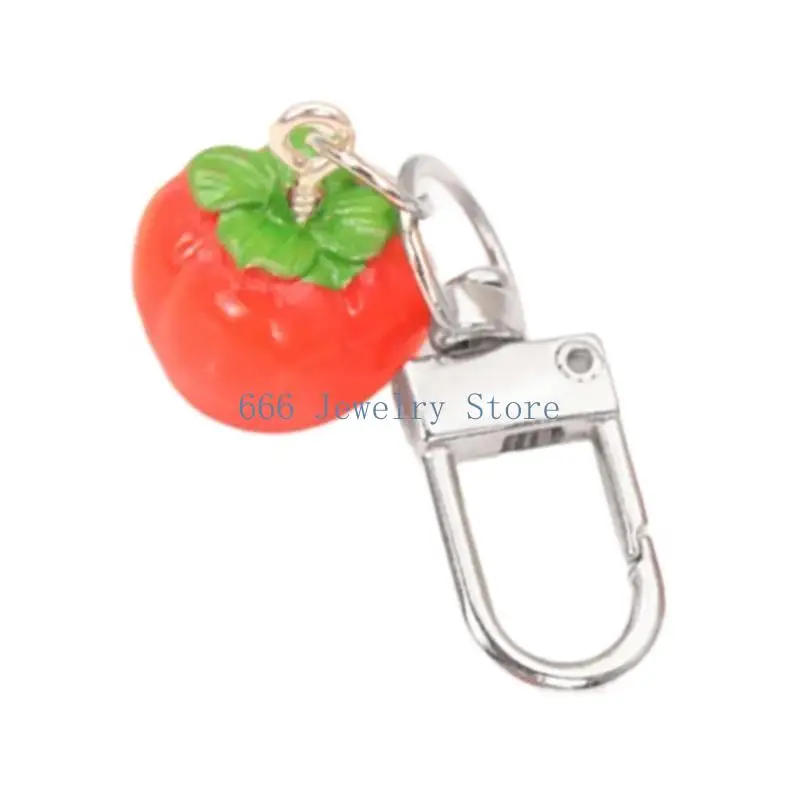 F2TD Unique Bag Accessory Beautiful Handcrafted Persimmon Dangle Phone Accessory