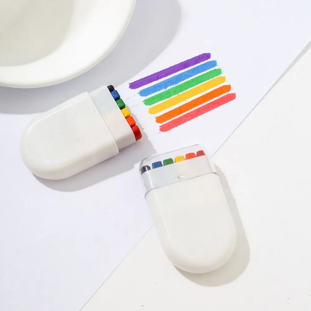 

6Pcs Washable Rainbow Face Paint Pen Colorful Pride Day Body Art Paint DIY Makeup Carnival Party Graffiti Crayon Paint Fans