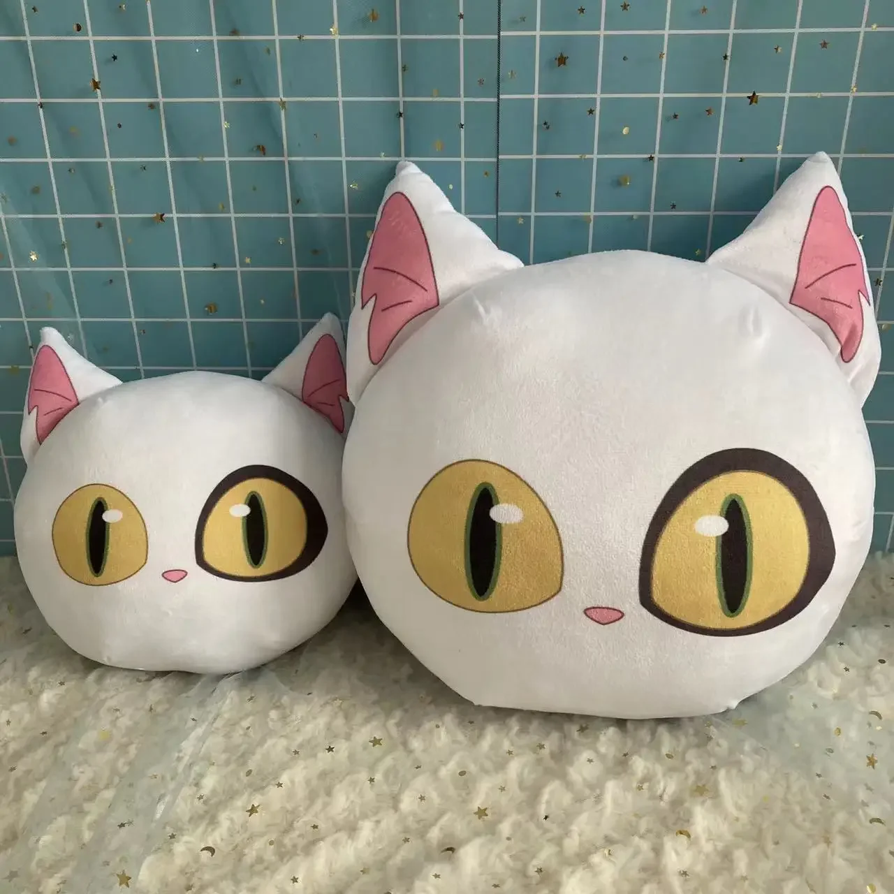 Animation Derivatives Iwato Suzume Munakata Sōta White Cat Ball Mini Pillow with Ear Pendant Kawaii Exquisite Gift for Friend