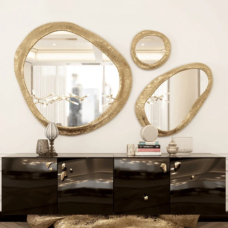 Wall Nordic Glass Irregular Mirrors Nordic Bathroom Art Luxury Modern Mirrors Crafts Girl Specchi Decorativi Home Decorating