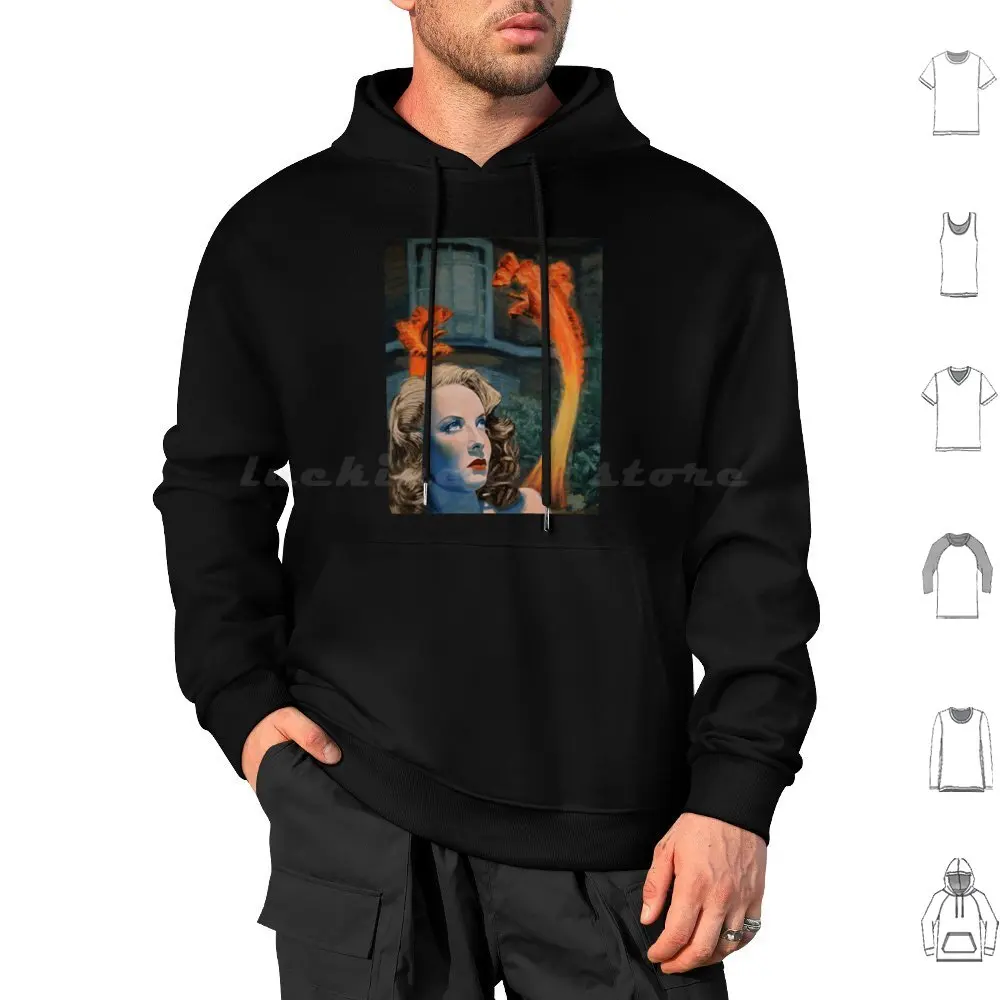 Interloper Hoodies Long Sleeve Hollywood Audrey Totter Triffids Movie Movies Film Orange Plants Landscape Expressionist