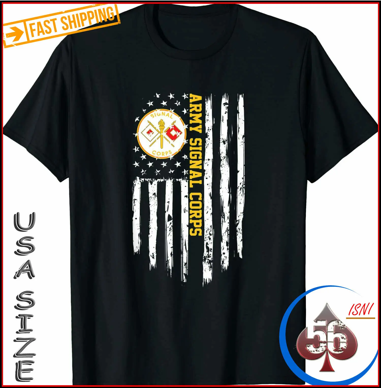 New Shirt Army Signal Corps American Logo T-shirt Usa Size