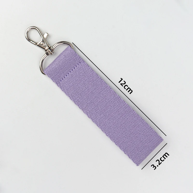 3.2CM Canvas Fabric Keychain Pendant For Women Men Bag Car Keyring Mobile Phone Anti Lost Key Ring Hook Keychains Accessories