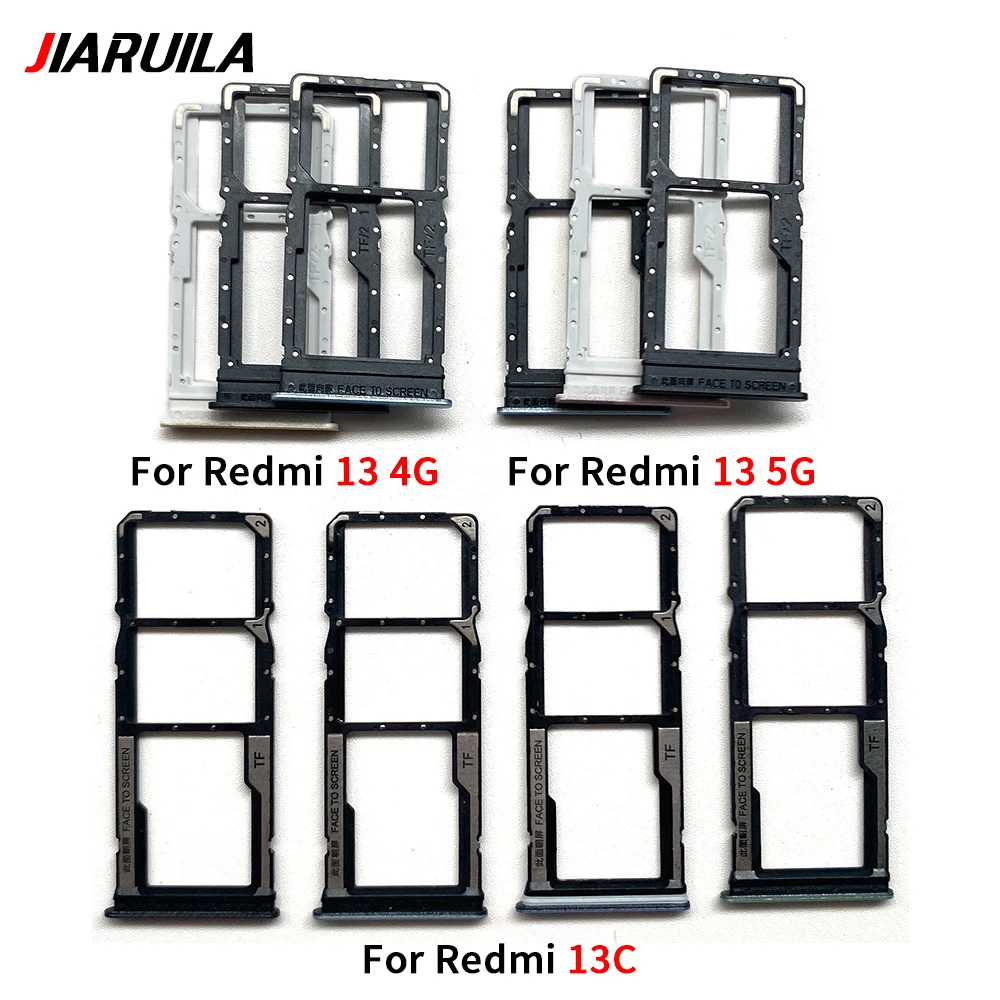 NEW SIM Card Tray Chip Slot drawer Holder Adapter Accessories For Xiaomi Redmi 13 4G 5G 13C Dual Card