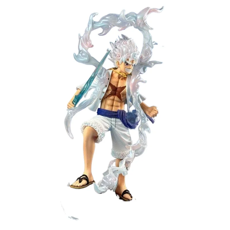 JT LX Monkey D. Luffy Gear 5 Form One Piece Anime Actionfigur Sammlerstatue Desktop-Dekoration für Anime-Fans
