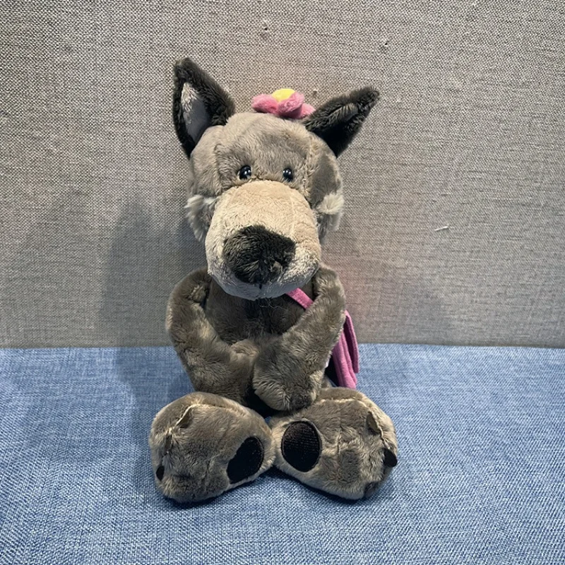 Schattige kleine Wolf Woody pluche pop, grote boze Wolf paar rugzak, Wolf pop speelgoed, slaappop, festivalcadeau