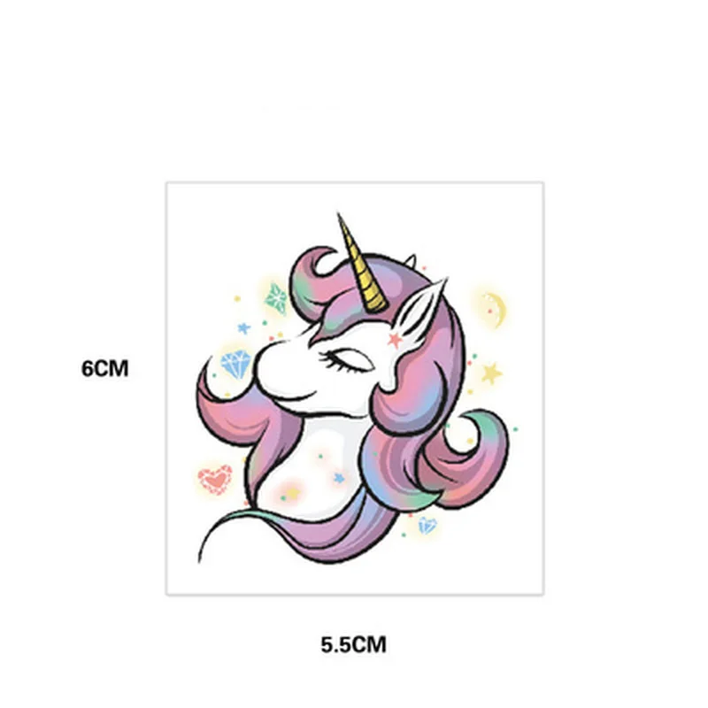 Diskon Besar 20 Buah Set Tato Unicorn Warna Tato Sementara Wajah Perempuan Stiker Tato Anak Tato Tubuh untuk Anak-anak Tato Lucu