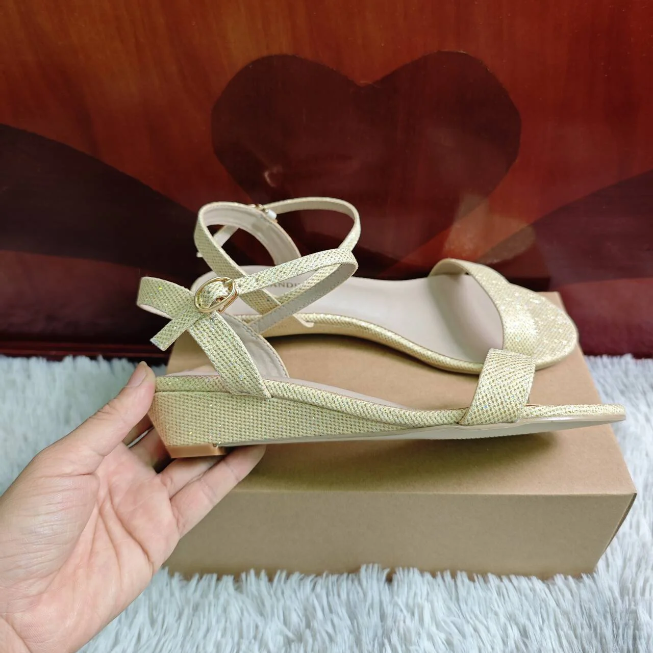 

Women's Wedge Sandals Gold Silver Low Heels Open Toe Comfort Strappy Dress Ankle Strap Casual Walking Summer Party Wedding Shoes