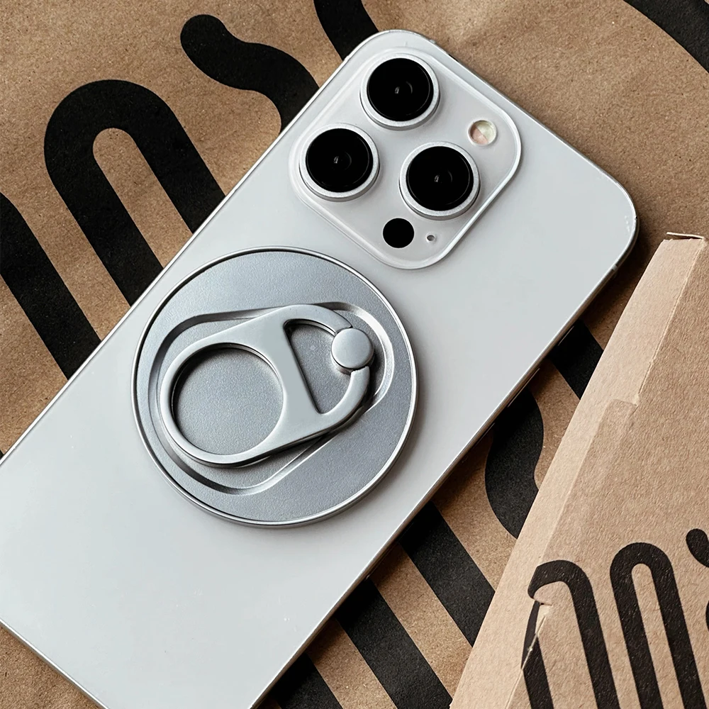 Für Magsafe Magnetische Zip Top Kann 1 Stücke Starke Saug Rotierenden 360 Wand Aufkleber Überall Klapp Ring Telefon Halter Legierung porta – Detail 10