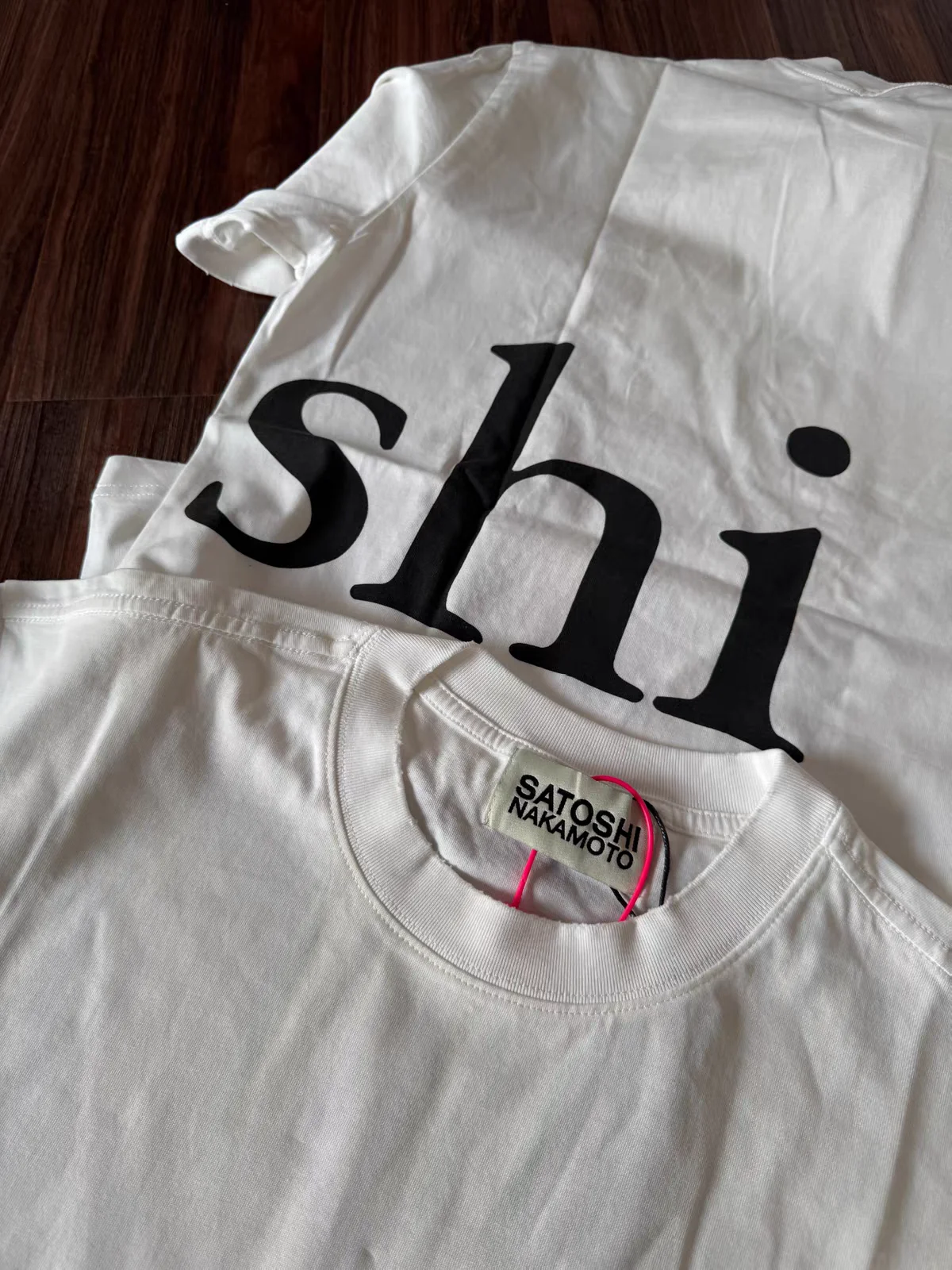 26ss Satoshi Nakamoto Wrap Around Logo T Shirt Men Women Tee Tops T-Shirt