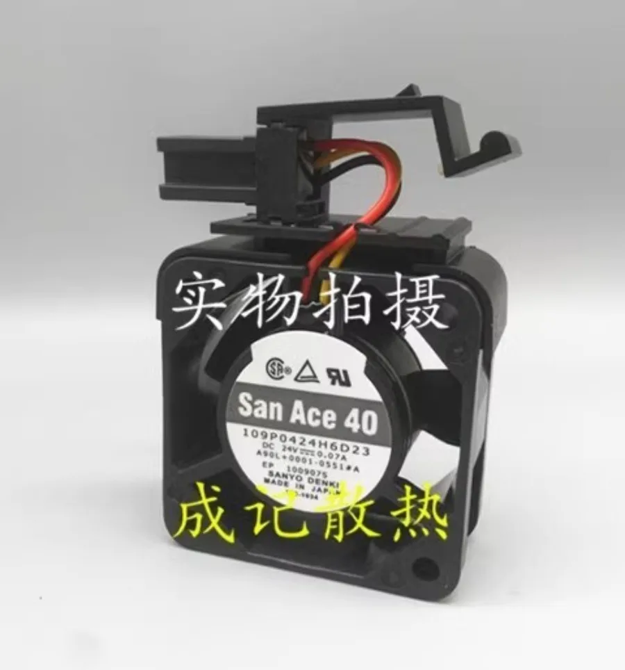 

For Sanyo A90L-0001-0551#A 109P0424H6D23 DC24V 0.07A 4CM Fan for Fanuc with Stand