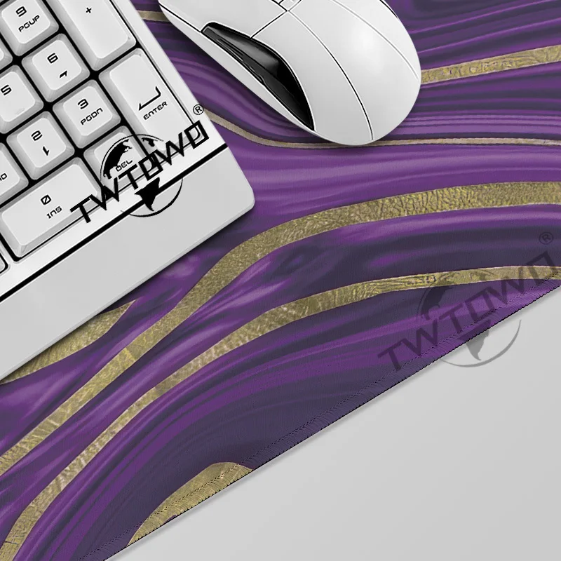 لوحة ماوس تجريدية أرجوانية سائل للألعاب XL Home Large HD Mousepad XXL Playmat غير قابلة للانزلاق للمكتب من المطاط الطبيعي الناعم PC لوحة ماوس
