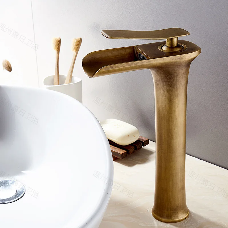all-copper-white-gold-antique-waterfall-basin-hot-and-cold-faucet-retro-bathroom-basin-sitting-single-hole-mixed-water