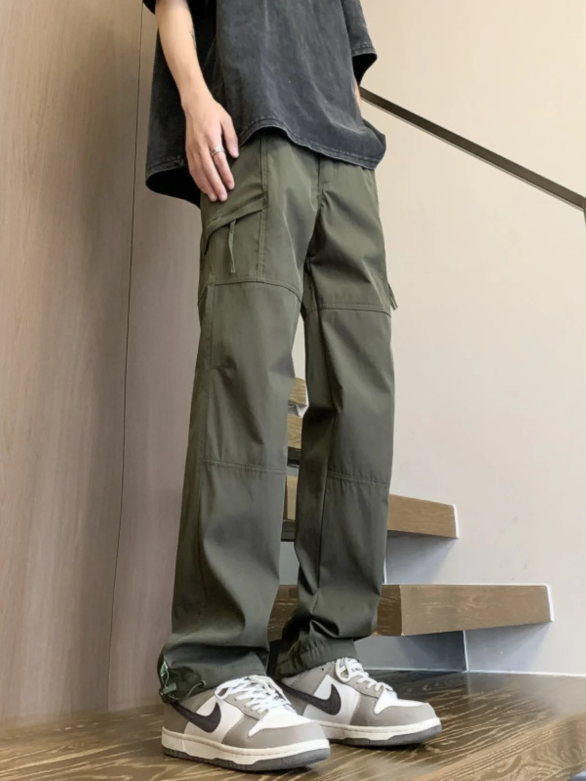 

Мужские летние тонкие функциональные рабочие брюки-карго для парашютистов, прямые, зауженные, для активного отдыха, ветрозащитные, водонепроницаемые