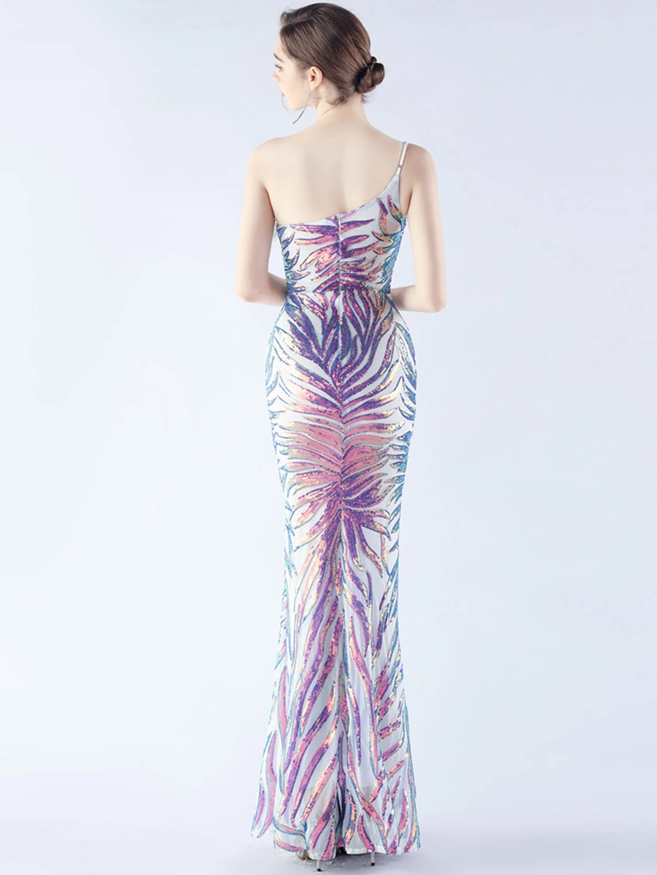 summer dress backless MAXI BACKLESS SEQUIN DRESS IN SUMMER GRADIENT | CULT MIA main image 0