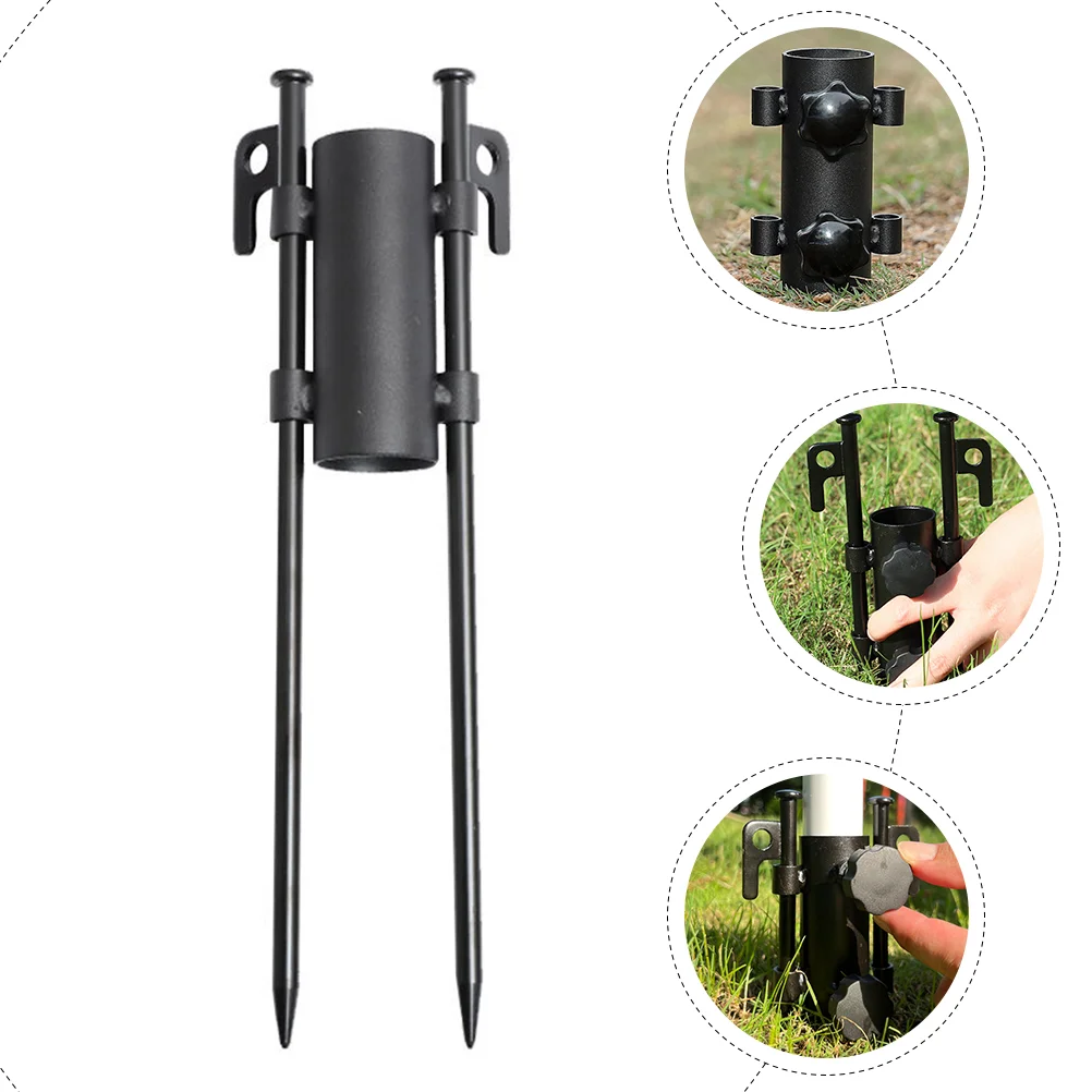 Outdoor Regenschirm Ständer Tragbare Rutenhalter Multifunktions Zelt Pole Multifunktions Angeln Basis Metall