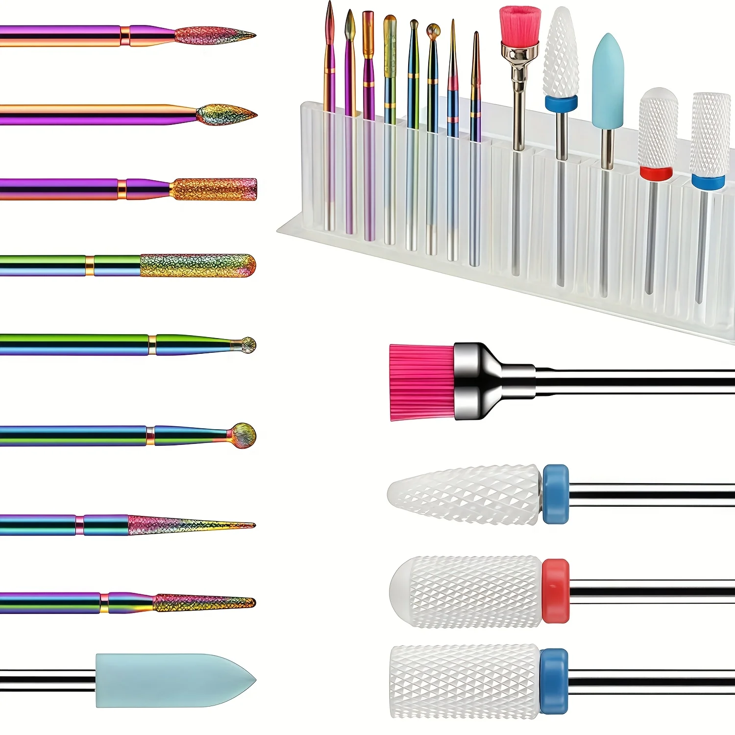 13Pcs Nail Drill Bi…