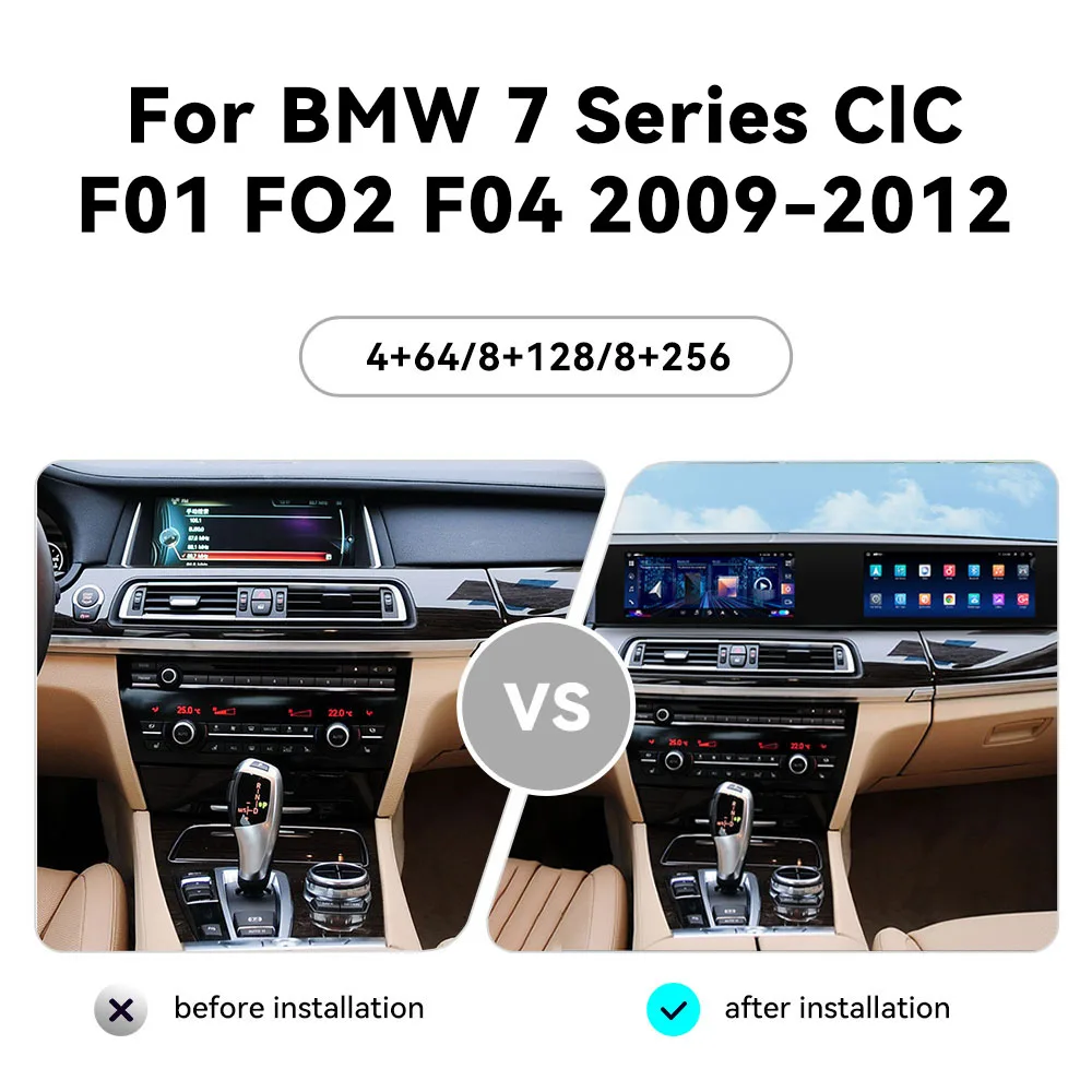 

Dual Screen 12.3 inch Carplay Android 14 Car GPS Navigation For BMW 7 Series 2009-2012 CIC HeadUnit Multimedia Player Car Radio