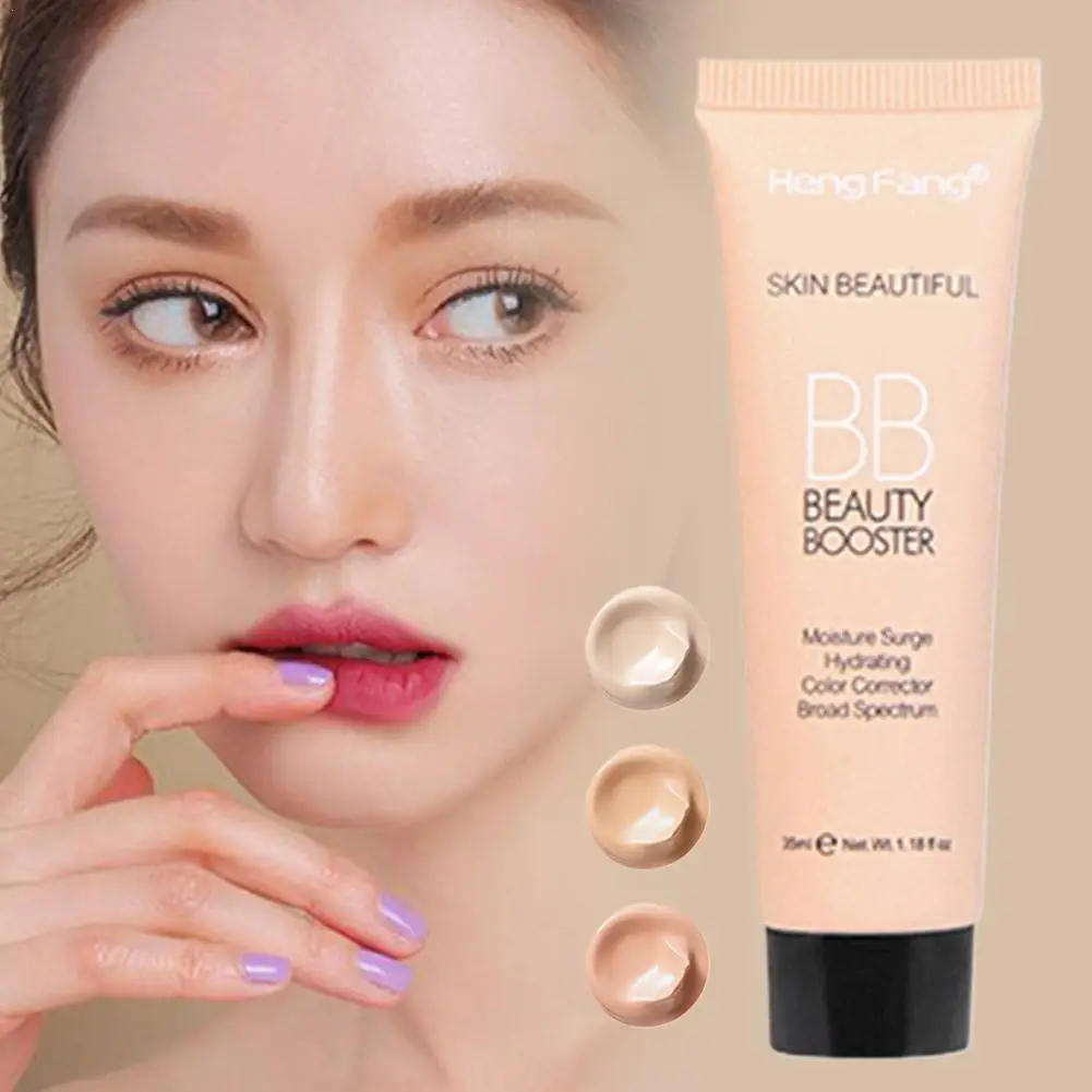 

BB Cream Brighten Even Skin Tone Liquid Foundation Moisturizing Hydrating Concealer Cover Blemishes Concel Pores Makeup Base