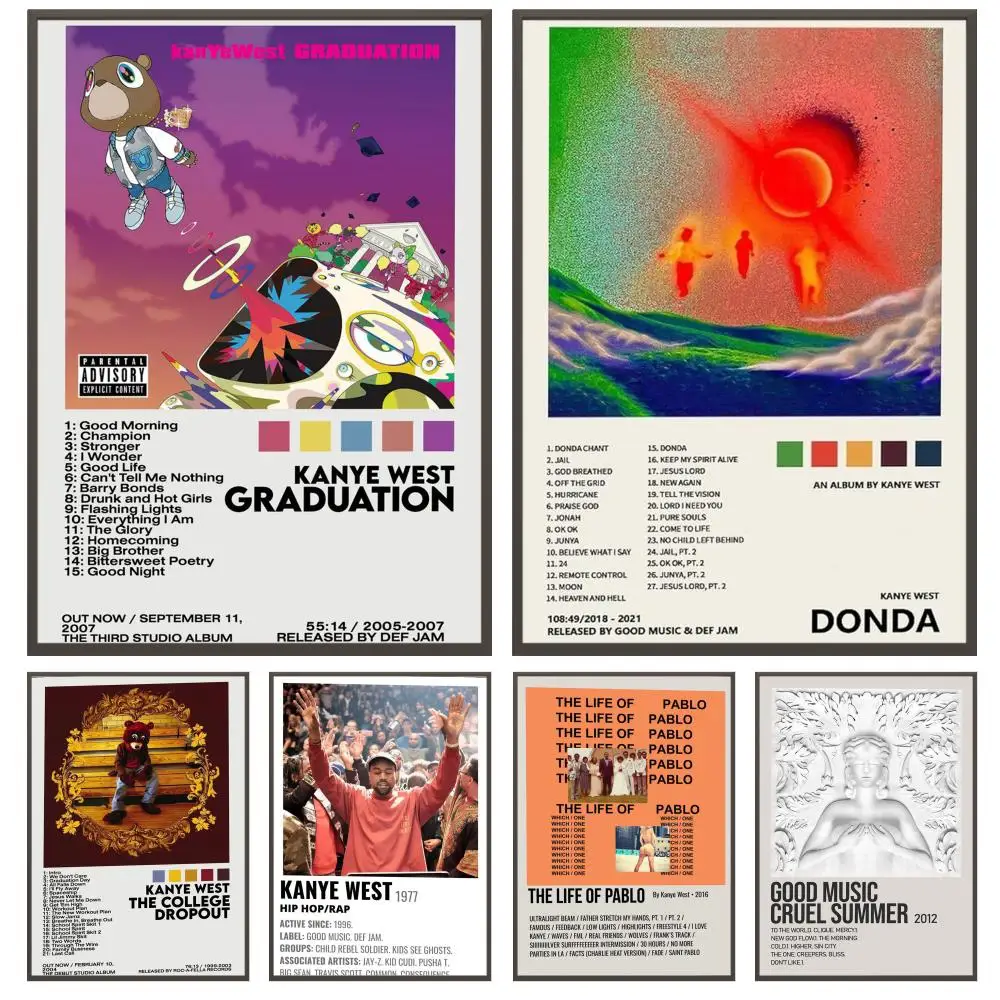 Singer Kanye West Poster Versatile HD Waterproof Wall Art Se