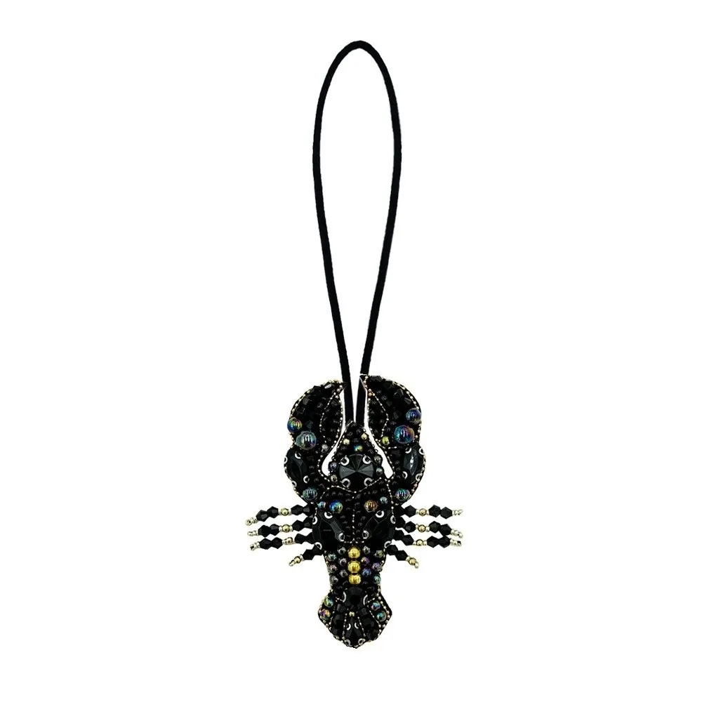 

Fashion Handmade Crayfish Keychain Rhinestone Beaded Creative Lobster Pendant Bag Lanyard Accessories Gifts