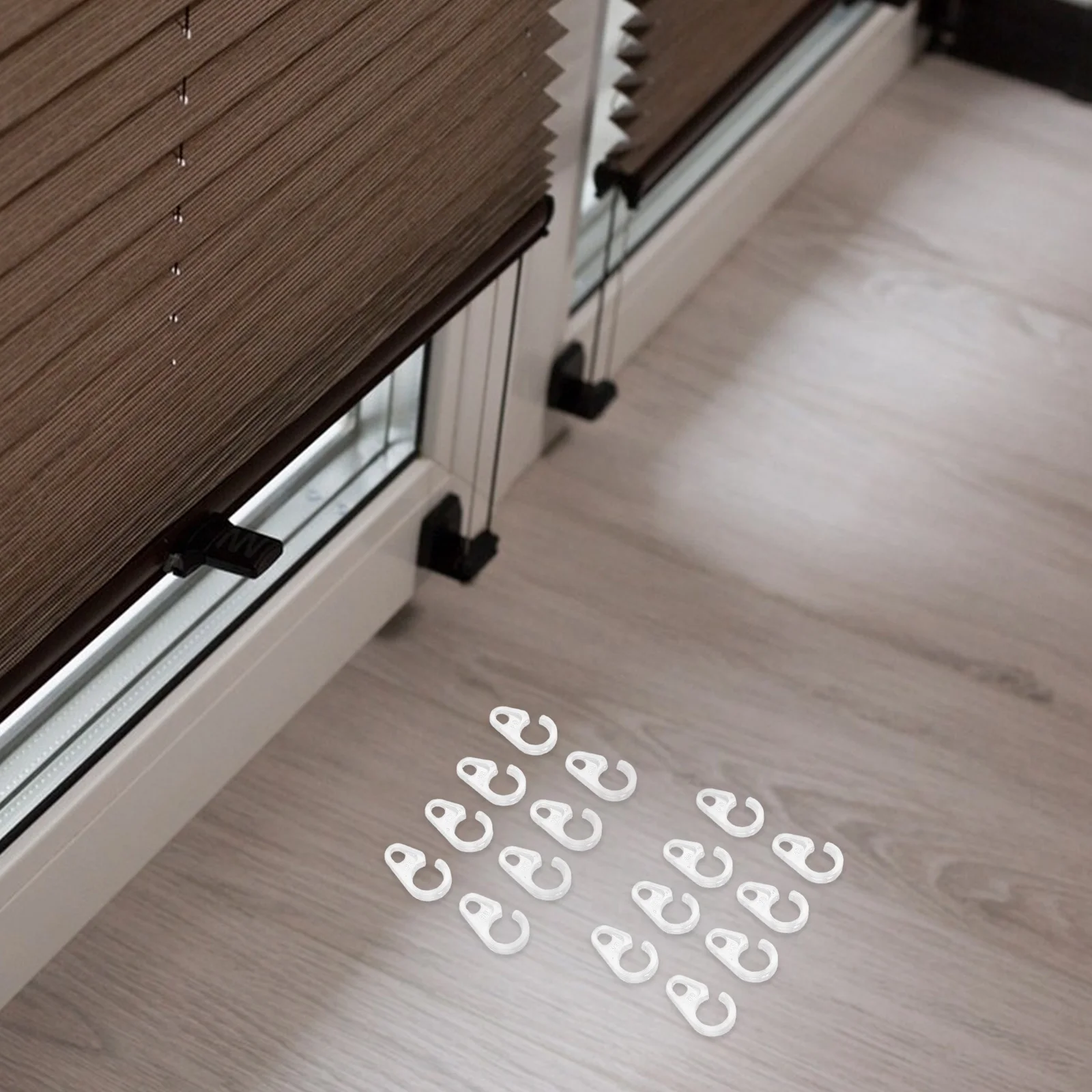 

50pcs Curtain Rings Hooks Clear Plastic Durable Materials Versatile Use Easy Installation Modern Design Decorative Flexibility