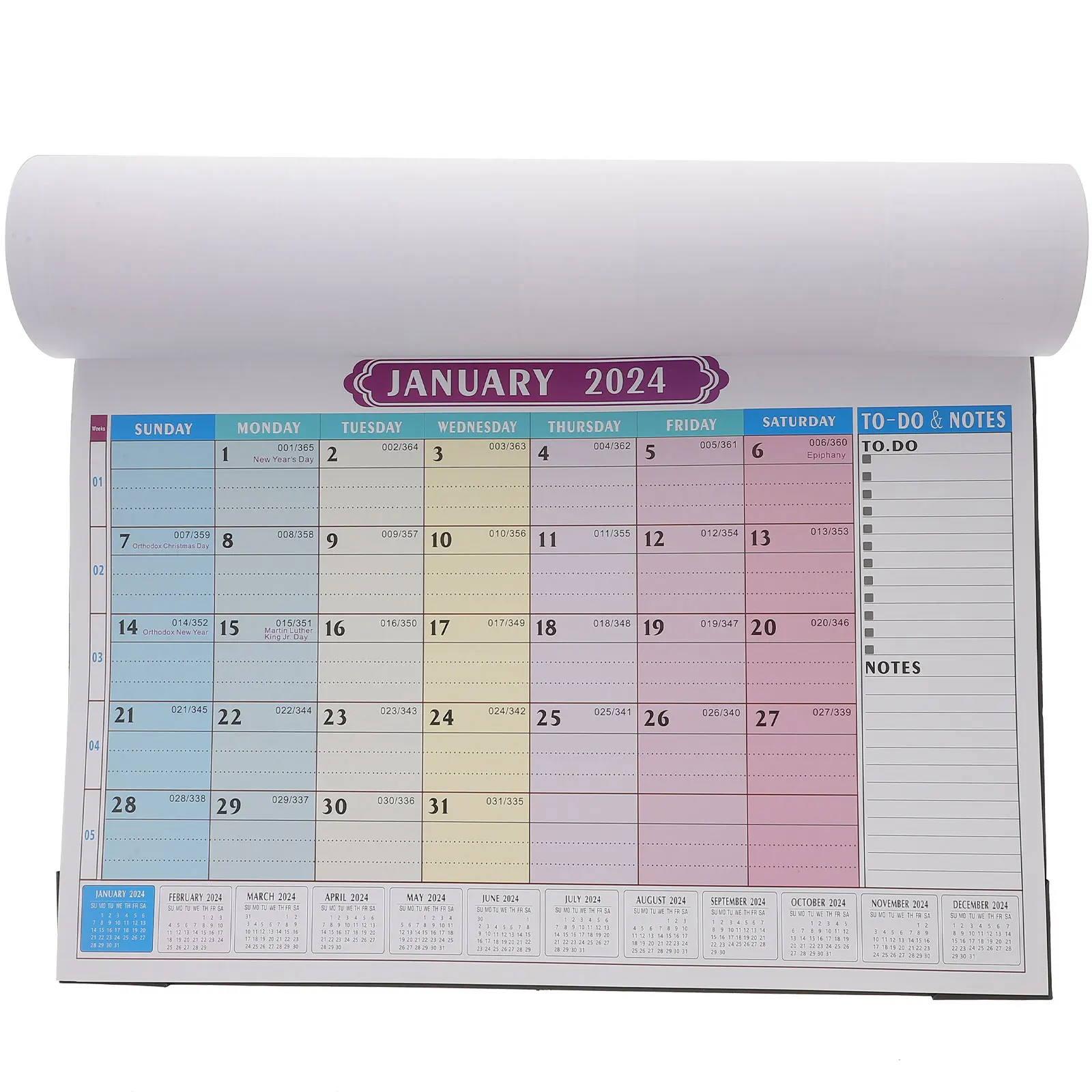 

2023 Wall Calendar Monthly Planner Desk Family Office Large Agenda Hanging Decorative Practical Smooth Paper Festivals Dates