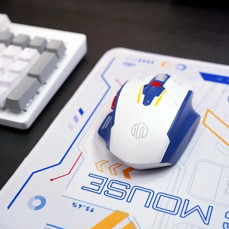 New inphic F9 Gundam Mecha Wireless Mouse Mute Type-c Charging Office Game Mouse With Mouse Pad