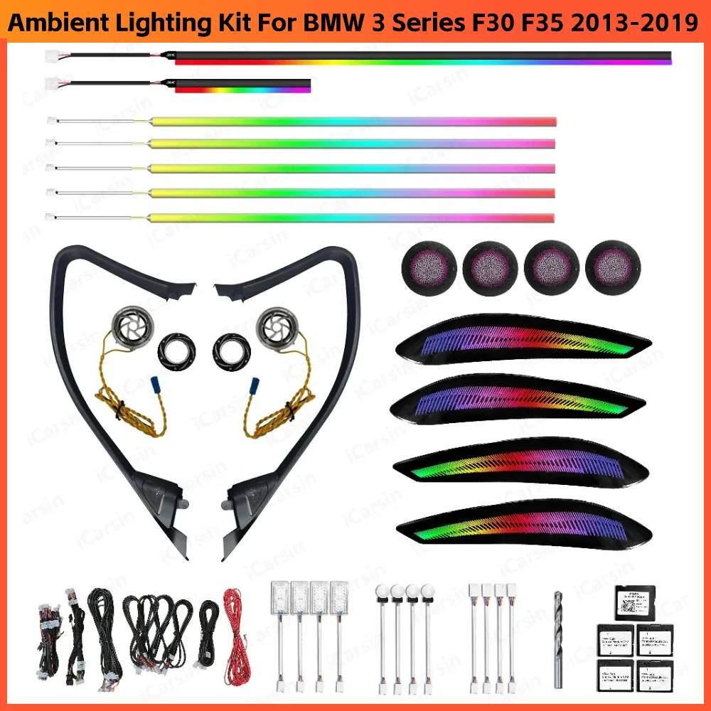 

Upgrade 256 Colors Symphony LED Car Interior Ambient Light for BMW 3 Series F30 F35 2013-2019 Atmosphere Strip Accessories