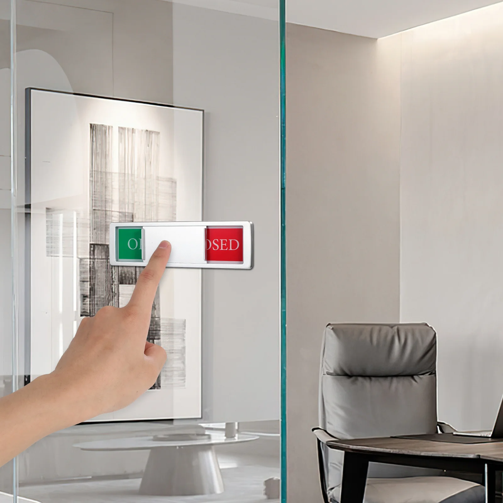 

2Pcs Dishwasher Magnet Sliding Open Close Signs Large Acrylic Magnetic Privacy Indicator Home Office Signboard Waterproof Oil