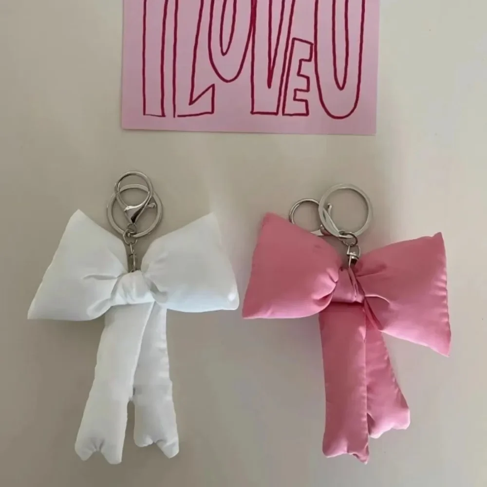 الإبداعية كبيرة Bowknot سلاسل المفاتيح لينة دمية محشوة Bowknot حقيبة يد المرأة حلية طالب مضحك سلسلة مفاتيح