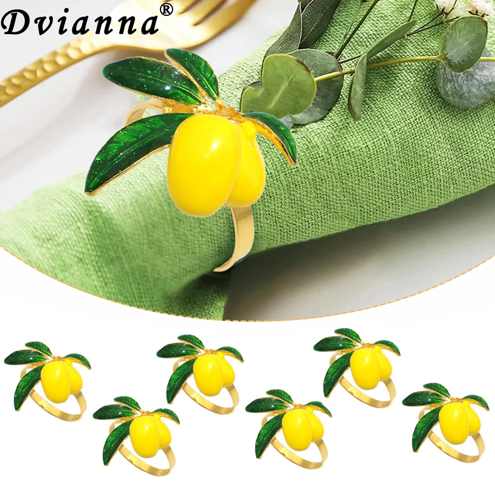 

12 шт., кольцо для салфеток желтого цвета