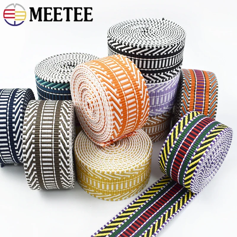 3/5Meters 38/50mm Polyester Jacquard Webbing Tapes Thick Ribbon Bag Strap Belt for DIY Clothes Bias Binding Sewing Accessories