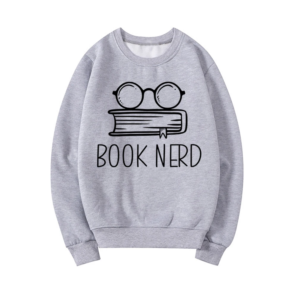 Book Nerd Sweatshirt Skeletons Book Lover Hoodie Unisex Long Sleeve Crewneck Sweatshirts Reading Hoodies Librarian Casual Tops