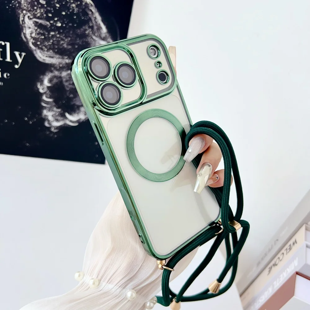 Magnetisches Crossbody-Lanyard-Band für Magsafe, durchsichtige Handyhülle für iPhone 18 17 Pro Max 16 15 Plus 14 13 12 11, weiche Abdeckung – Detail 17