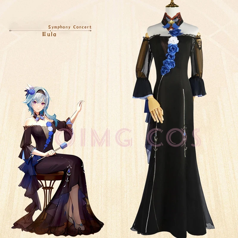 

Eula Cosplay Symphony Concert Costume Genshin Impact Adult Carnival Uniform Anime Halloween Costumes Women Game