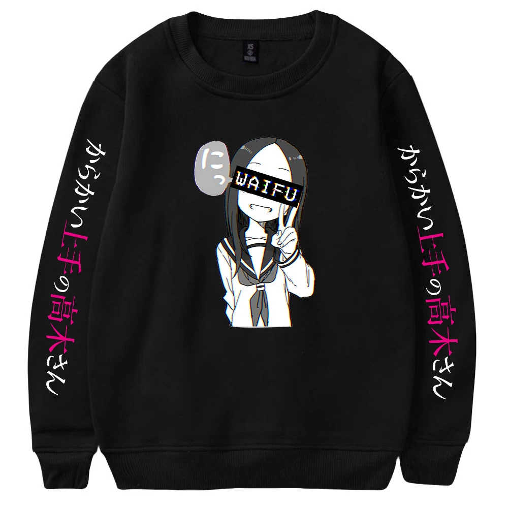 2022 Japanese Teasing Master Takagi-san Sweatshirt Crewneck Long Sleeve Men Women Outwear Harajuku Streetwear Anime Clothes