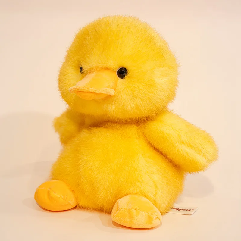 Duck Plushie Cute Yellow Duck Plush Toy Fluffy Comfortable Feel Stuffed Animals Duck Pillow Kids Toy Birthday Gift Room Decor