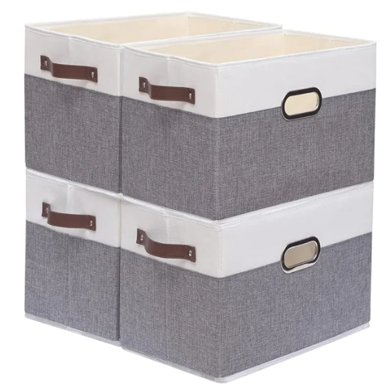 

Dirty Clothes Storage Box Linen Fabric PP Board Basket Sundries