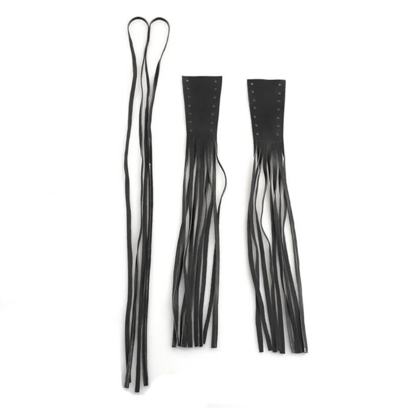 Motorcycle Brake Lever Covers 16inch BikerPU Clutch Fringe Long Tassels for CruiserChopper Motorbike Trim Accessories