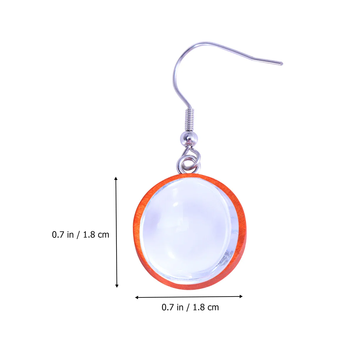 

40Pcs DIY Earring Accessories Wooden Round Pendant Trays 12Mm Ear Hook Bases for Jewelry Making Craft Supplies