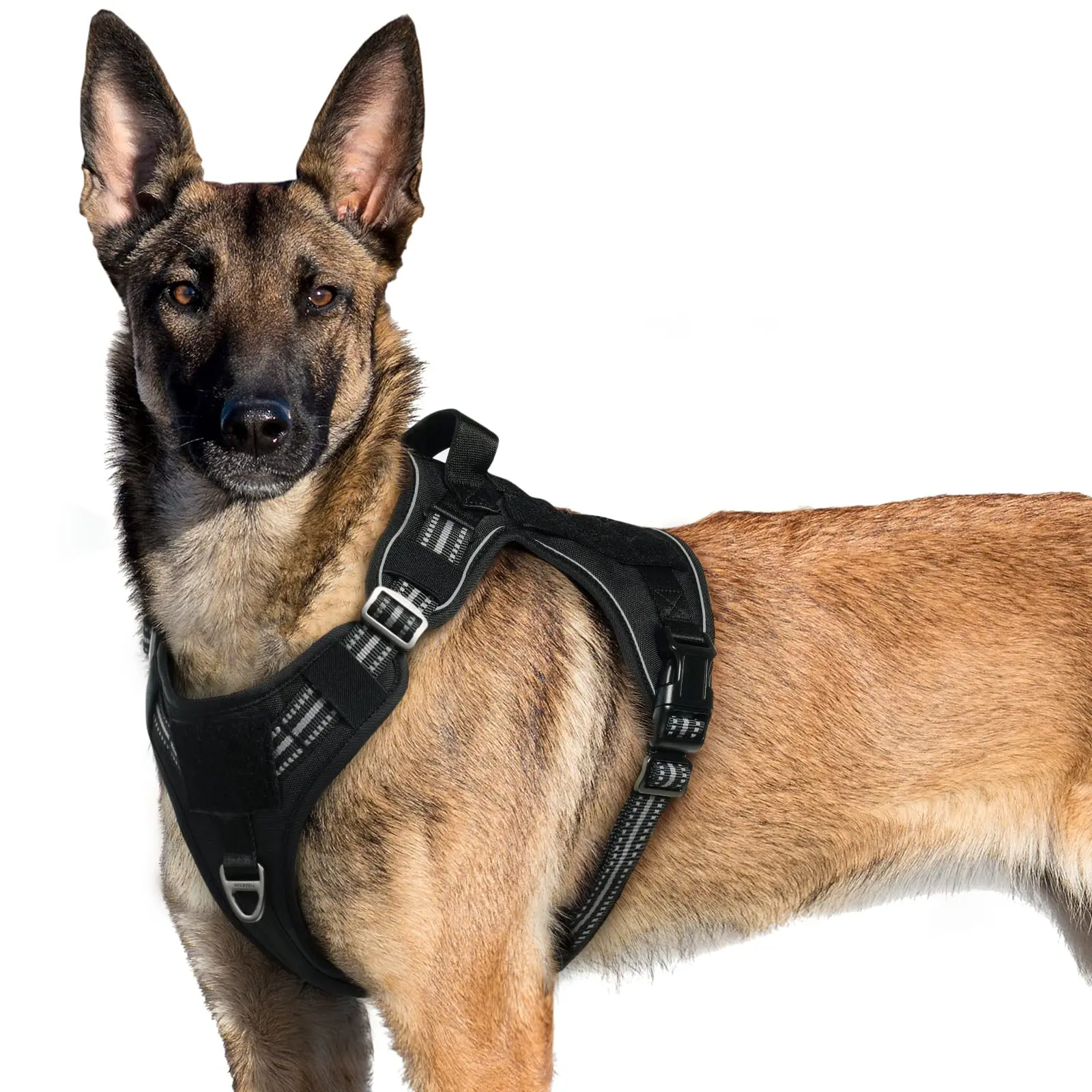 

Reflective Dog Harness Training Vest Adjustable Tactical Pet Harnesses with Handle For Large Small Dogs Outdoor Walking