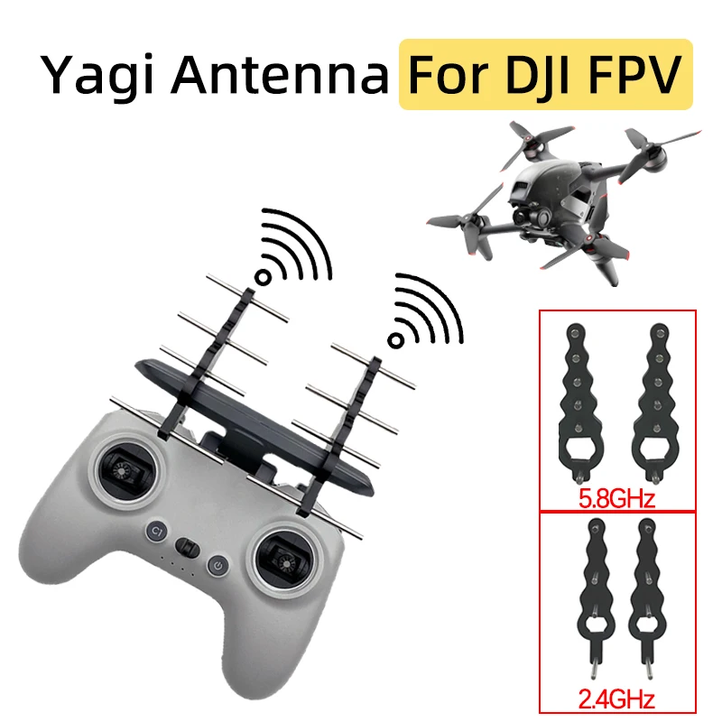 For DJI FPV/Avata Drone Remote Controller 5.8/2.4GHz Yagi Antenna Signal Augmentation Amplifier Extended Range Accessories