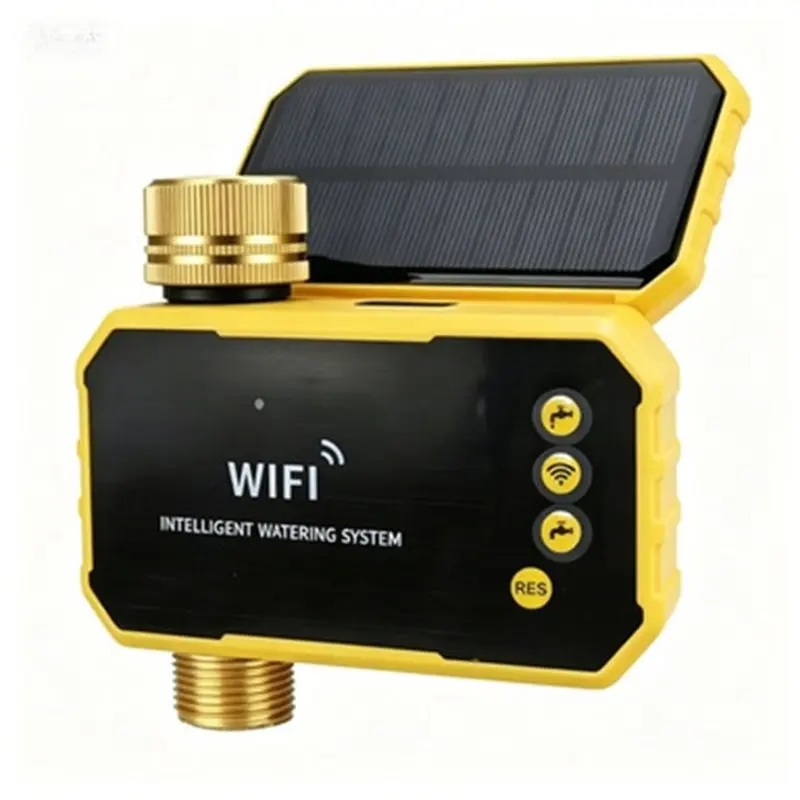 

AS95-WIFI Solar Irrigation Timing Controller Smart Automatic Water Timer Solar Outdoor System For Garden Tap Valve